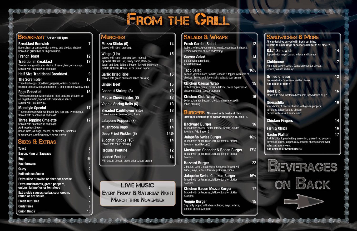 County grill store menu